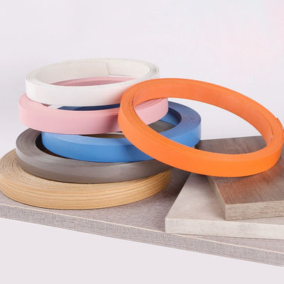 0.6mm 1mm 나무 곡물 PVC 흰색 가구 가장자리 띠